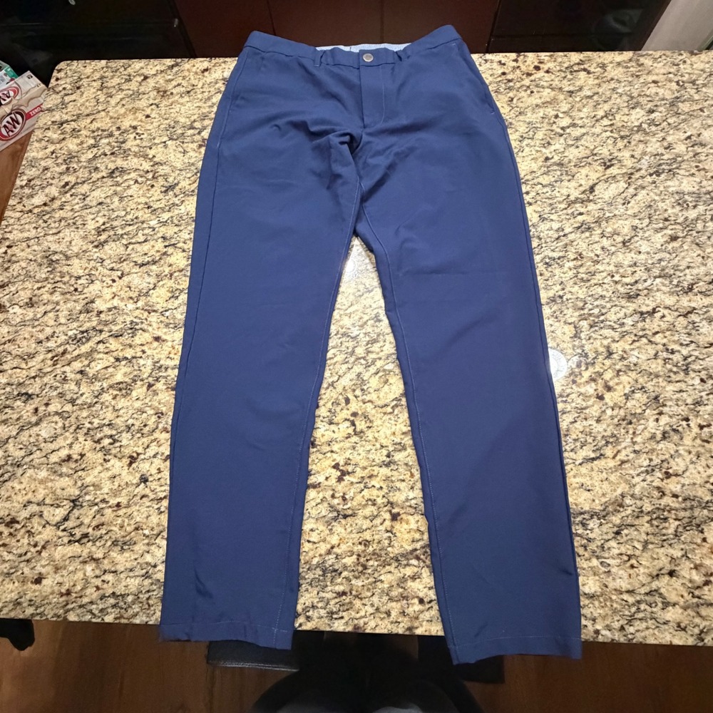 Bonobos Golf Mens Athletic Fit Performance Pants Navy Blue 33x32 ws